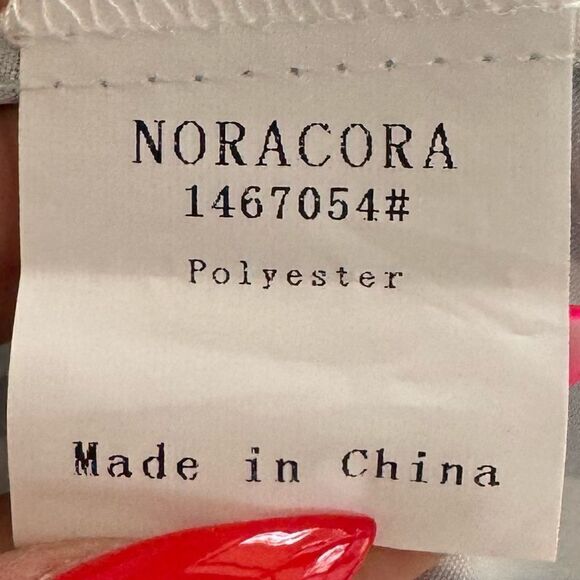 NORACORA Blue/White Stripe Button Front Shirt Blouse Size Large - Picture 4 of 4